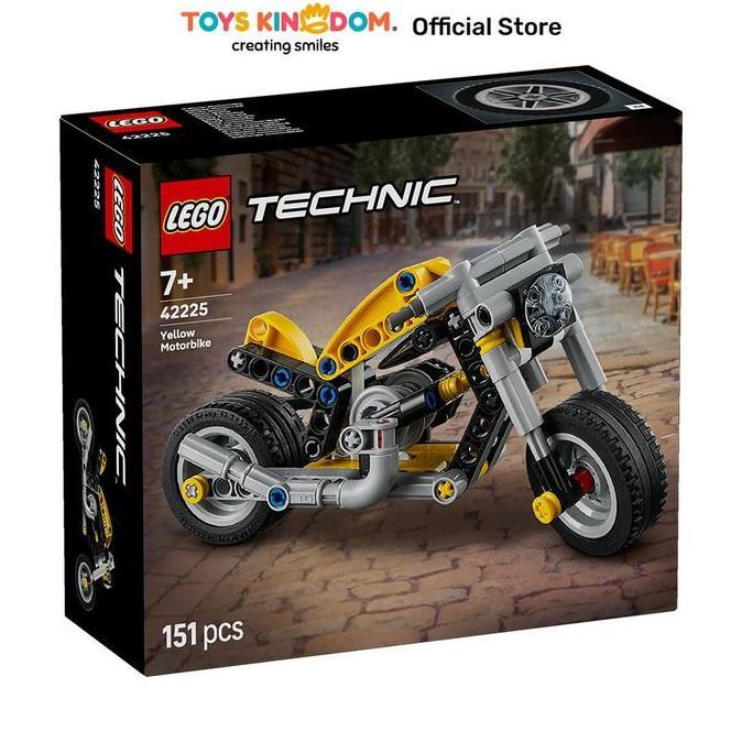 Toys Kingdom LEGO Technic Yellow Motorcycle Set 151 pcs 42225 - Kuning Balok Susun Building Blocks M