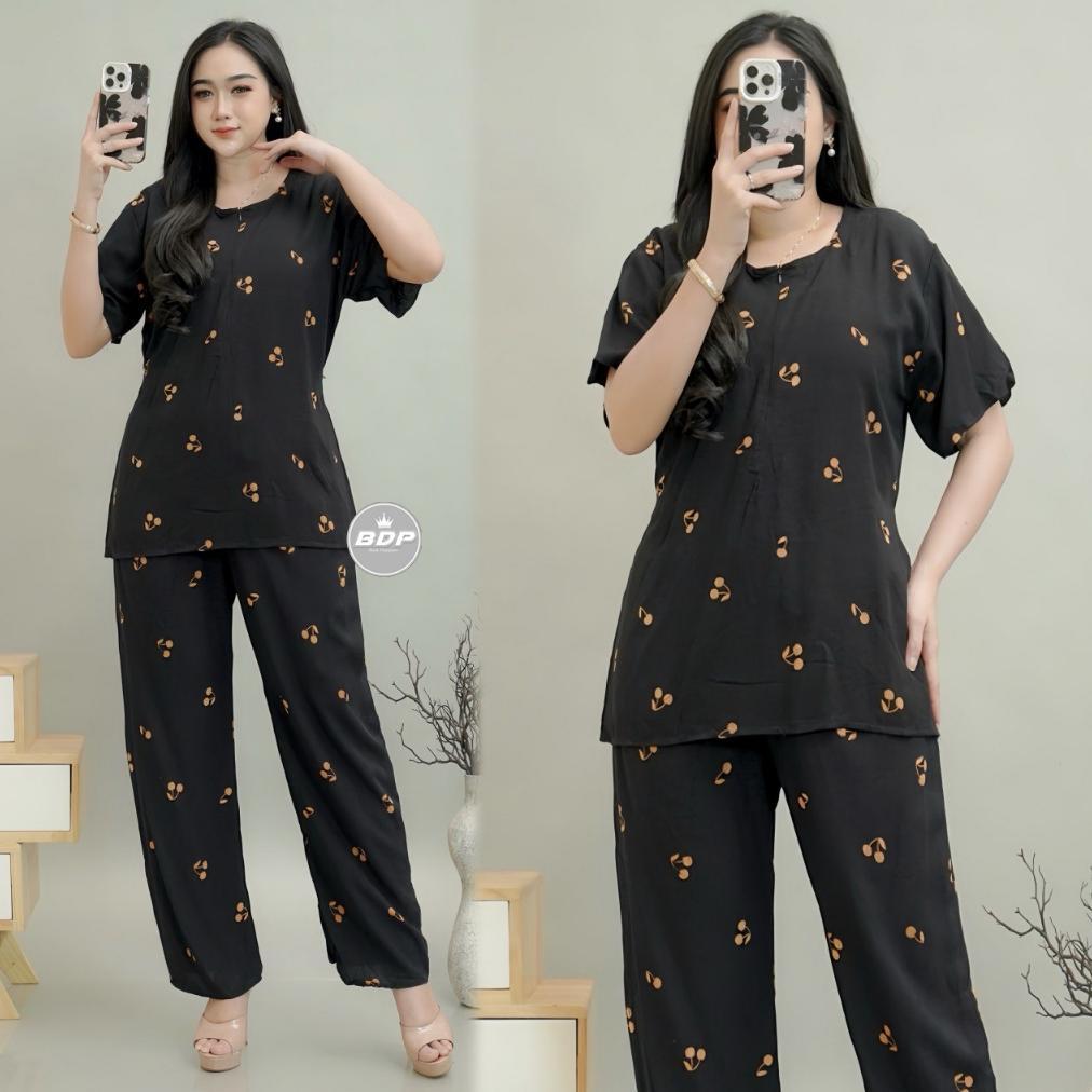 Setelan Piyama Baju Tidur Arab Piyama Arab Resleting Depan One Set Rayon