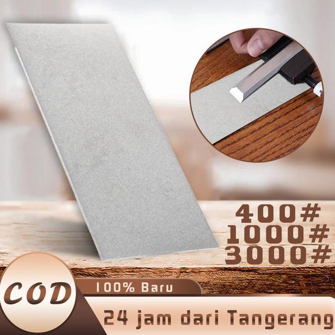 Batu Asahan Diamond Plate 400#/1000#/3000# Plat Pengasah Pisau Batu Asah Intan