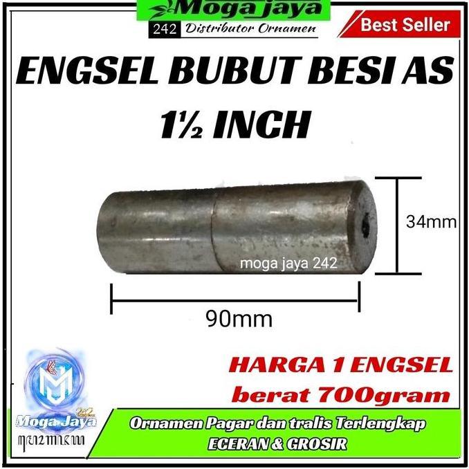 engsel bubut besi as 1 inch 1,5inch engsel pintu gerbang