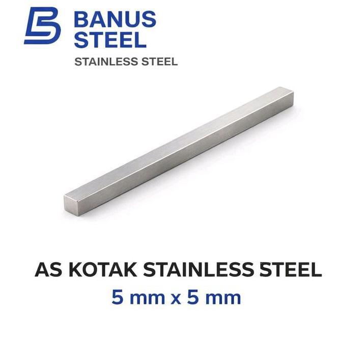 AS kotak 5 mm x 5 mm x 1 mtr full stainless as kotak 5 x 5 mm