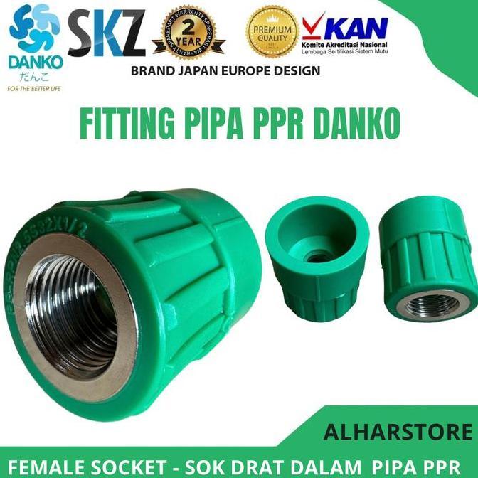 Sok Drat Dalam PPR Danko - Female Socket Sambungan Instalasi Pipa PPR