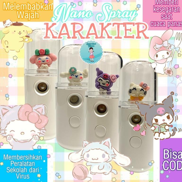 hot sale nano spray peralatan sekolah sanrio/nano spray karakter my melody cinnamon roll kuromi pomp