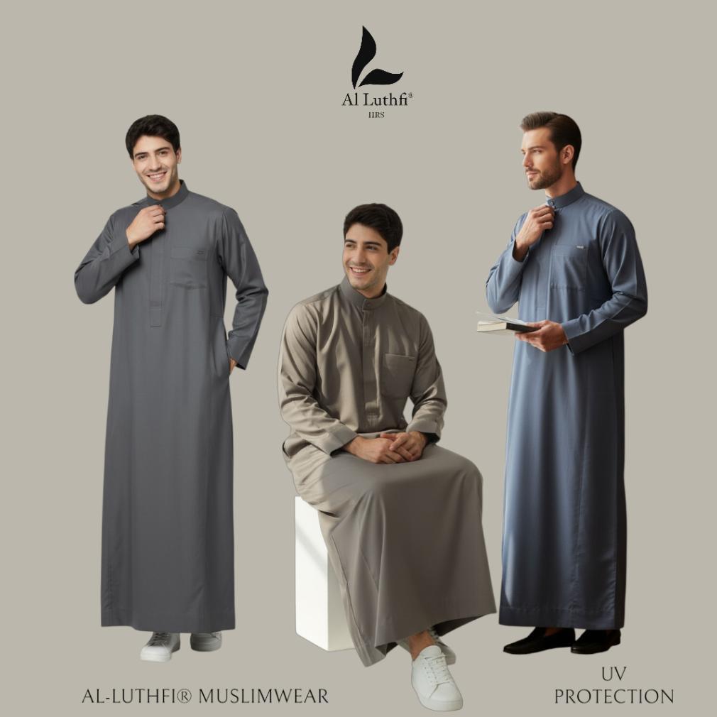 RECOMMENDED AL-LUTHFI | JUBAH PRIA DEWASA ANTI UV - GAMIS PRIA LENGAN PANJANG PREMIUM