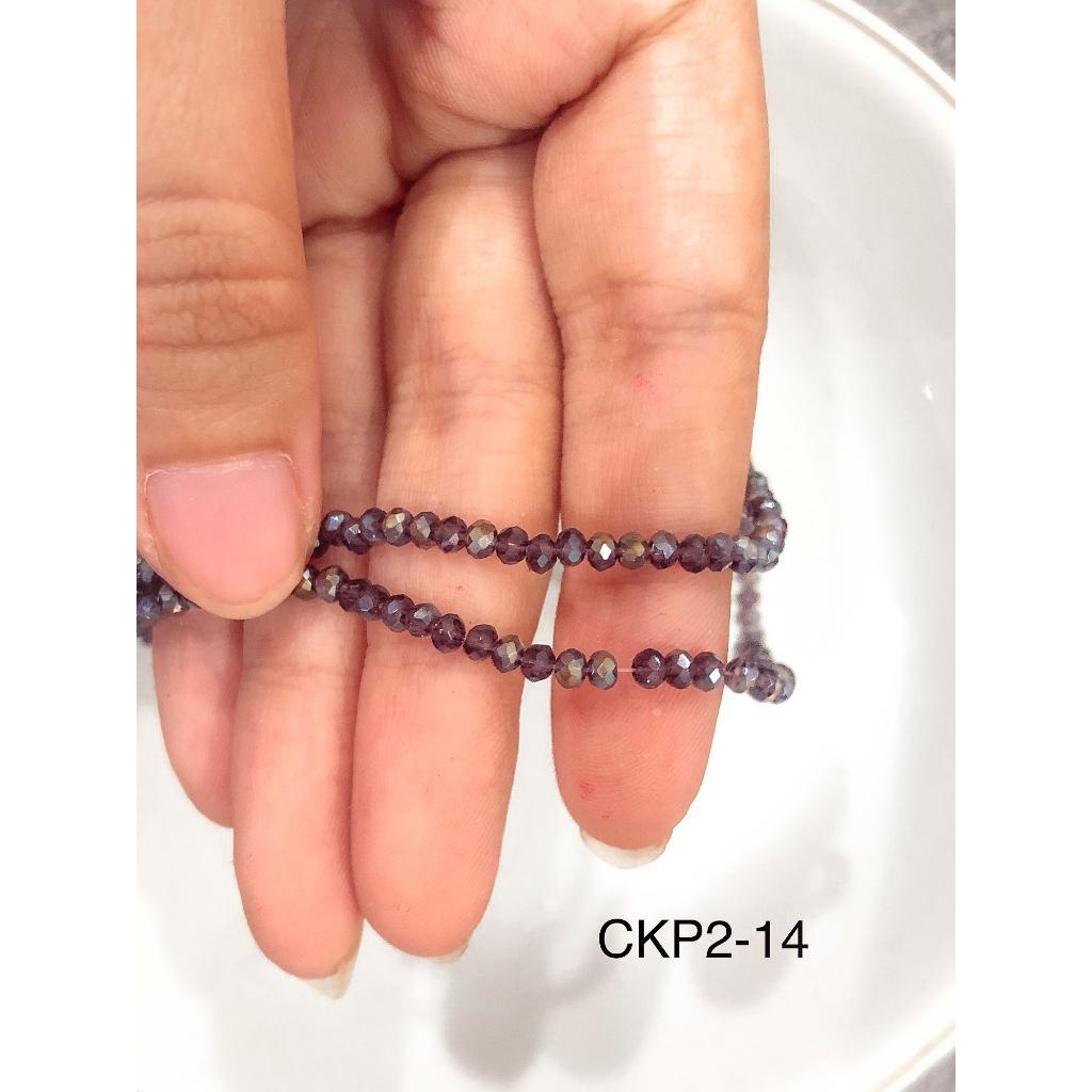 Ceko Pao 2Mm / Ceko Ab Pelangi Bulat / Kristal Ceko Bulat / Manik Ceko Pao / Manik Ceko Bulat