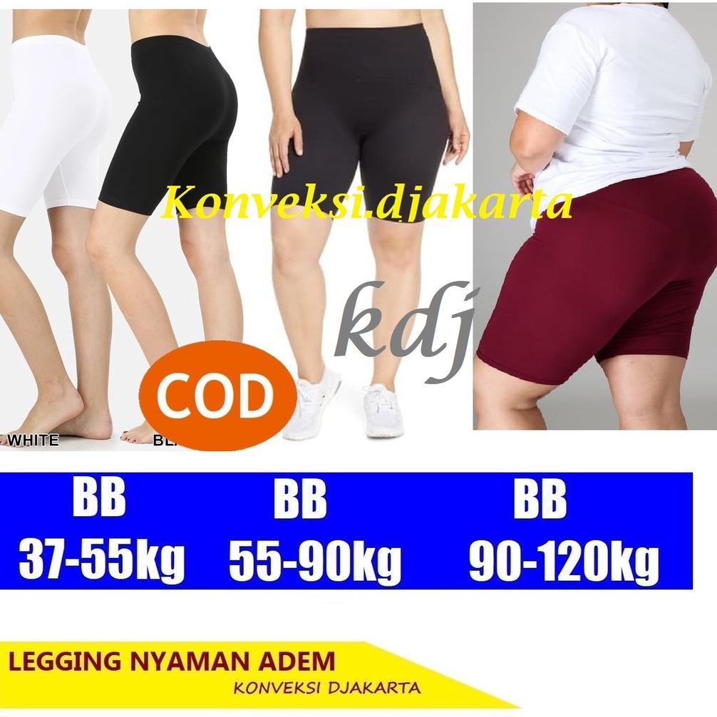Leggings Shot Short strit Pendek All size Slim & Jumbo & SuperJUMBO Spandek Size Skinny Setrit Steet