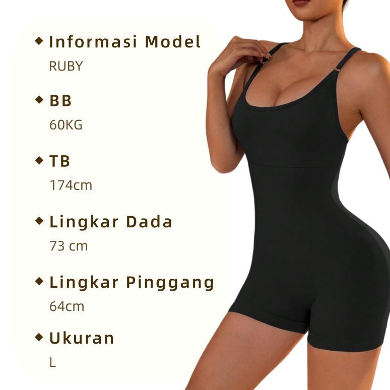 WAJIB PUNYA JUMPSUIT SETELAN YOGA WANITA SEKSI JUMPER BAJU OLAHRAGA PUNGGUNG TERBUKA