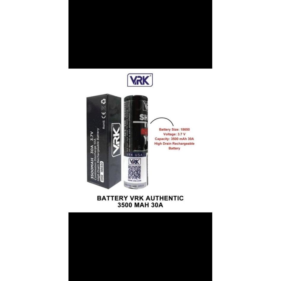 Baterai Vrk 18650 3500Mah 30A Authentic 100%