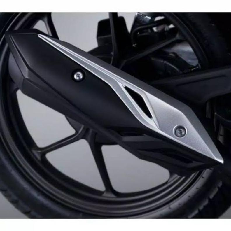 Garnish Cover Knalpot Honda Beat Sporty 2020 Deluxe CBS ISS All Type Silver 2021 2022 2023 2024