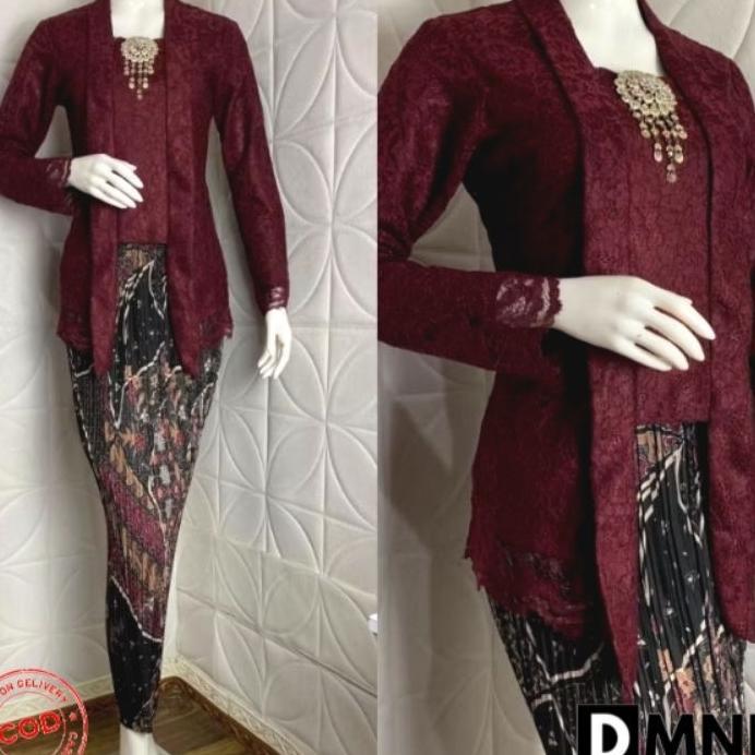 Set Kutu Baru Brokat - Kebaya Kutu Baru Modern - Kebaya Wisuda - Kebaya Modern - Brokat