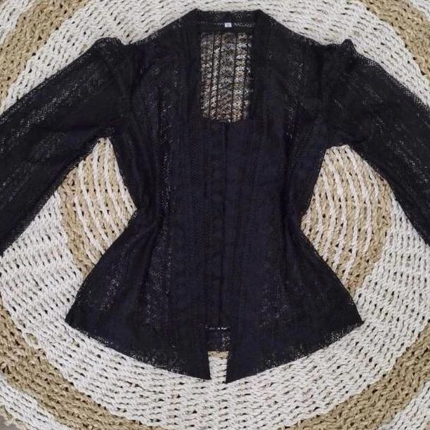 Baju Kebaya Brukat Lonceng Bali Wisuda Modern Murah Kebaya Bali Brokat Strait Tangan Lonceng 7/8 Dib