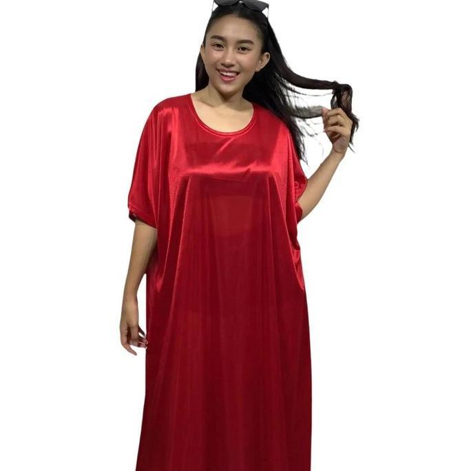 Nerine - Dress Monie - Dress Transparan  - Baju Daster  Tidur  Dinas Malam Wanita Polos Bahan Silky 