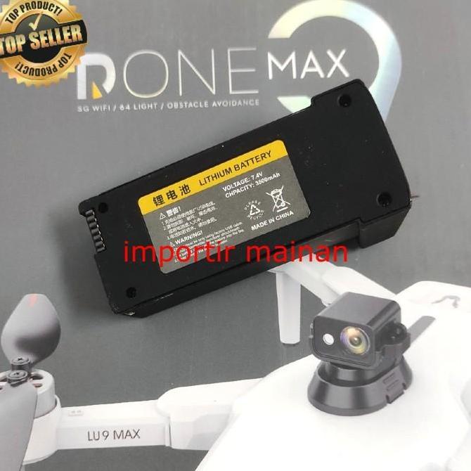 PART BATERAI DRONE LU9 MAX LIPO 7.4V 3500MAH PROPELLER MOTOR BRUSHLESS IM27
