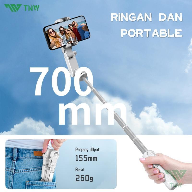 Tnw-Q19 Gimbal Stabilizer Handphone Gimbal Hp Stabilizer Tongsis Hp Bluetooth Tripod