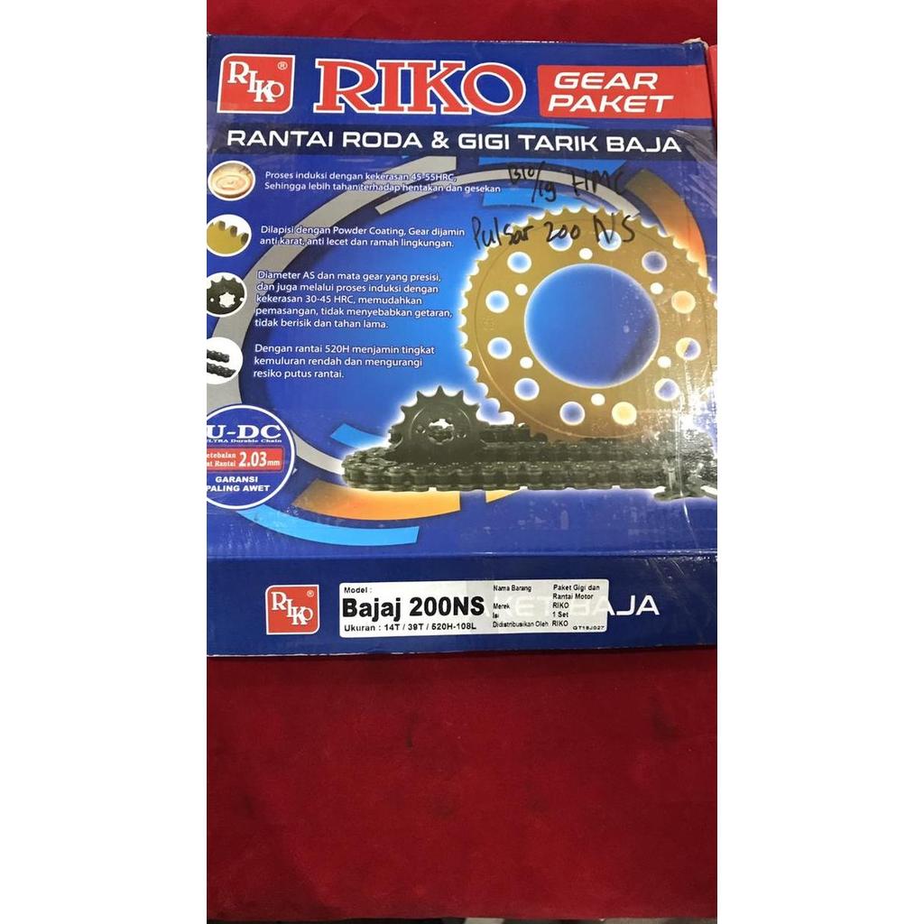 Gear Gir paket set Kawasaki Bajaj 200NS RIKO