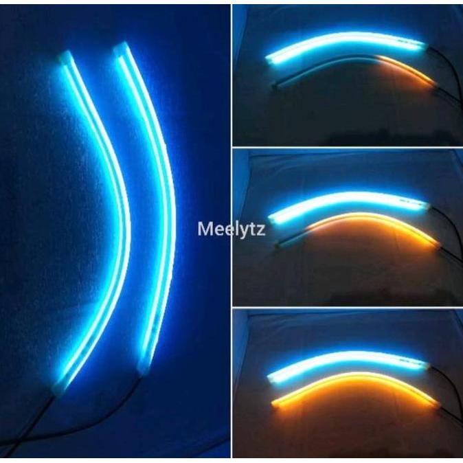 Parts- Sepasang Lampu Led Alis Slim Drl Fleksibel Terproof 30Cm, 60Cm 2 Rna Running Headlamp Motor M