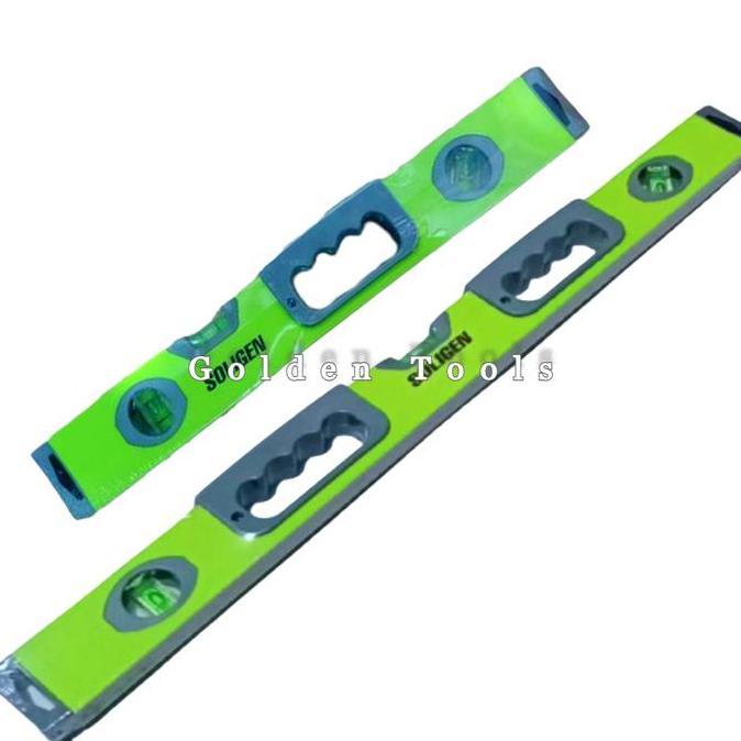 TERMURAH - WATERPASS MAGNET + HANDLE FIBER SOLIGEN HIJAU 18" (45CM) & 24"(60 CM)