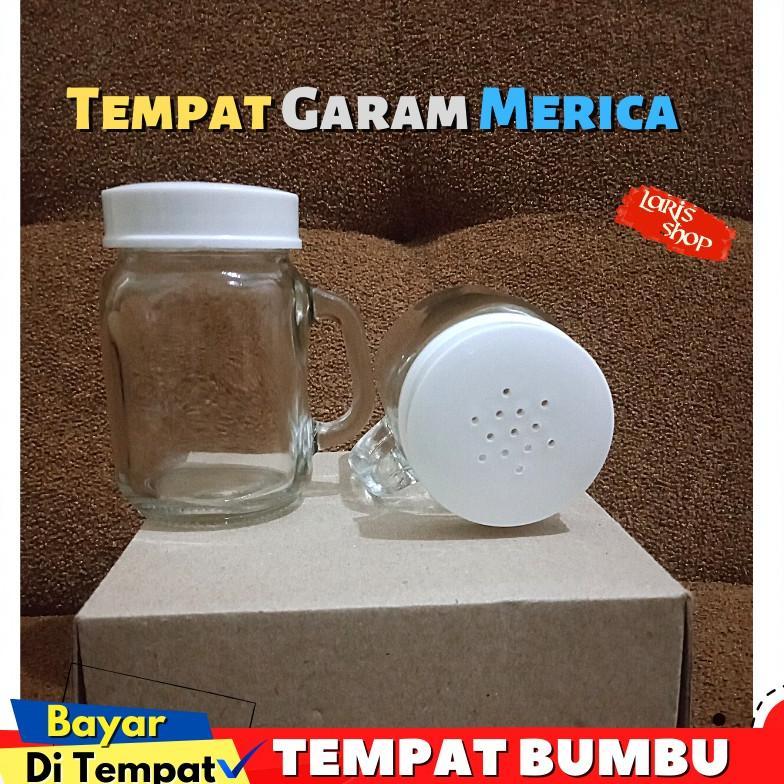 Promo Terbaru Gelas Botol Kecil Kaca Tempat Bumbu Garam Merica Tutup Plastik Kedaung