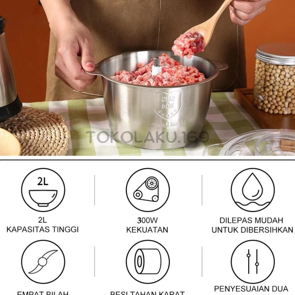 HOT PRODUCT CHOPPER BLENDER DAGING MEAT GRINDER PENGGILING DAGING STAINLESS / CHOPPER DAGING STAINLE
