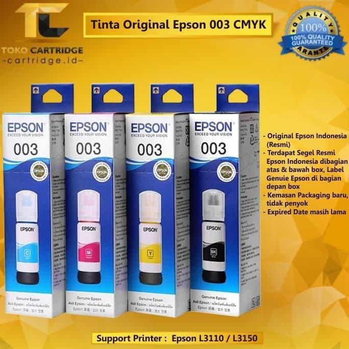 Pixy- Tinta Refil Epson 003 1 Set Printer L3110 L3150 L 3110 L 3150
