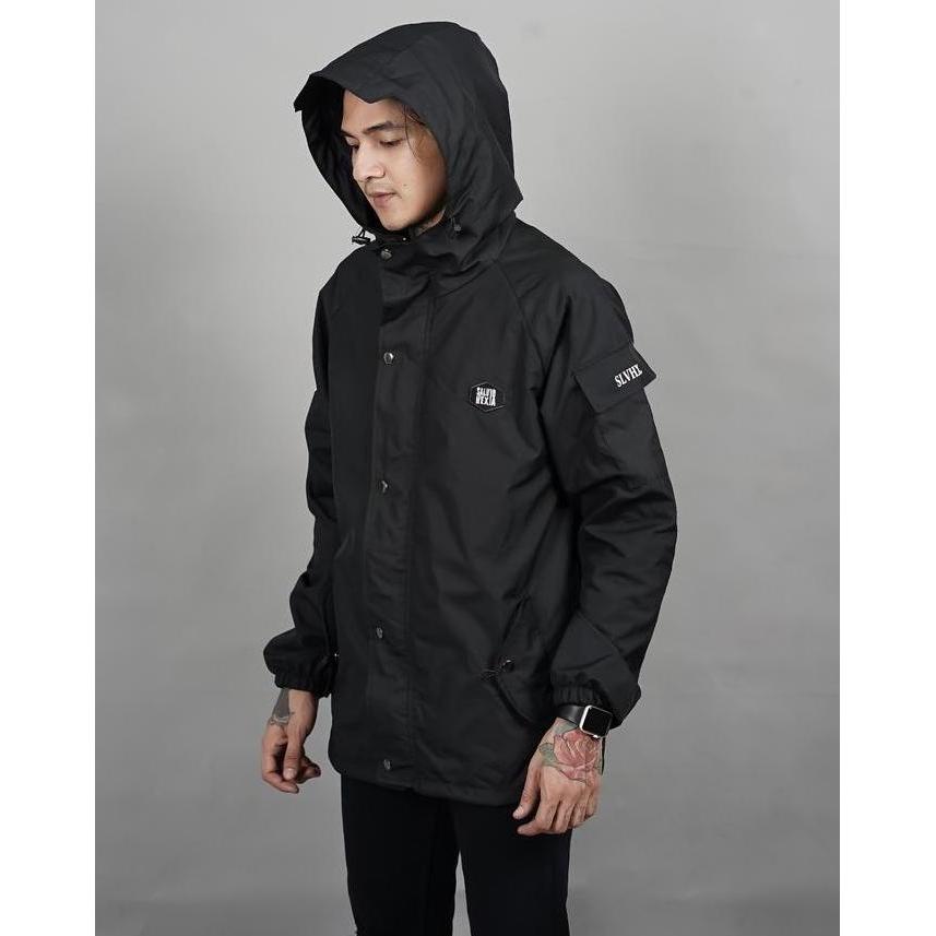 OOTD Size L - XXL Jaket Kasual Pria Parasut Distro Simple Keren OOTD