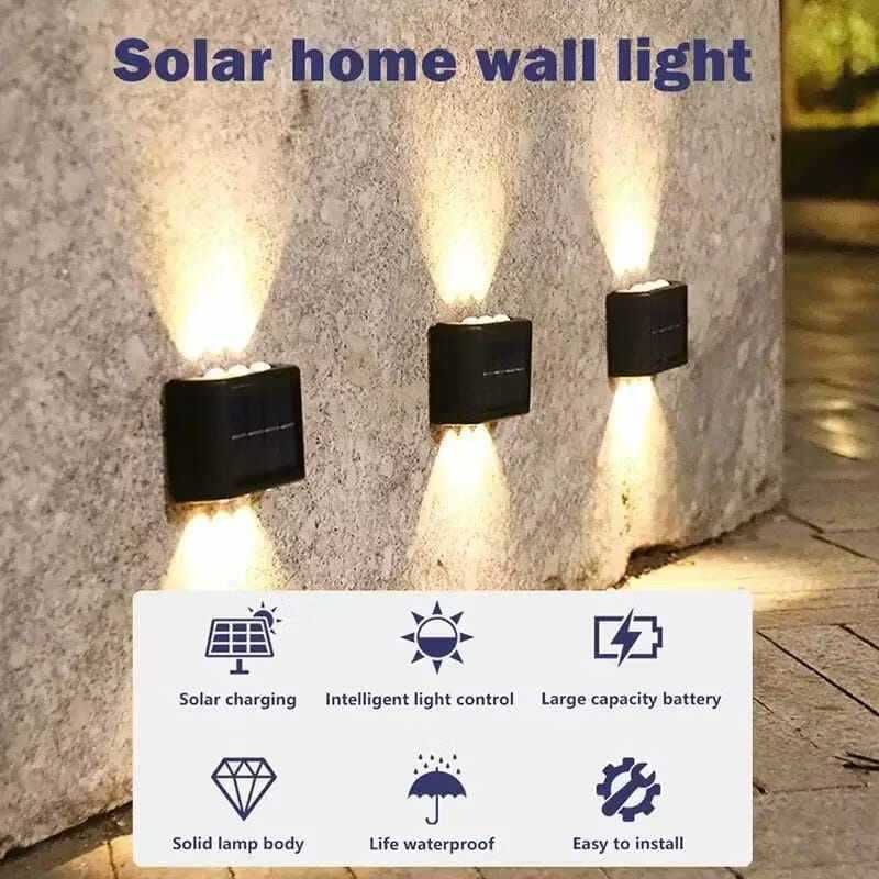 Lampu Taman  Led 2 Arah Tenaga Surya  / Lampu Tenaga Surya Lampu Hemat Energi Lampu Dinding Tenaga S
