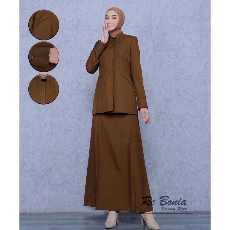 Harga Baru Re Bonia Seragam Guru Pns Coklat Tua Jas Seragam Dinas Pns Blazer