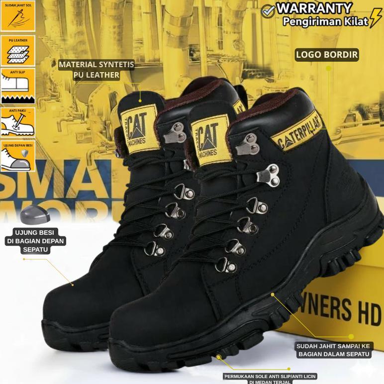 Grade Ori Sepatu Safety Pria Boots Septi Ujung Besi Boots Safety Steel Toe - Sepatu Kerja Safety Ind