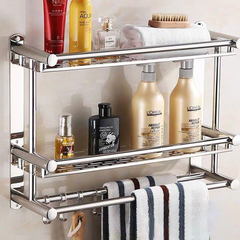 NEW rak gantung kamar mandi,rak handuk stainless steel,rak kamar mandi,perlengkapan kamar mandi,rak 