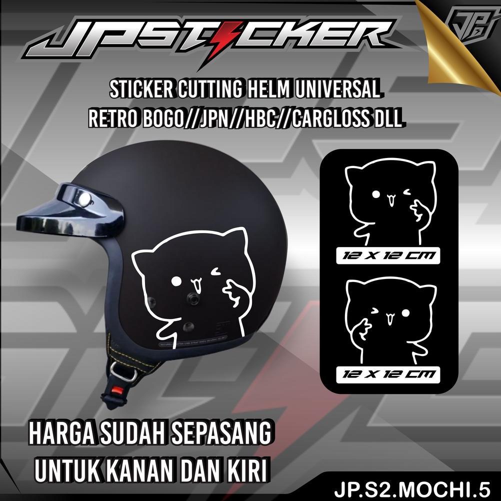 JP STICKER HELM BOGO - Stiker Helm Bogo Mochi Cutting Sticker Aksesoris Helm Wanita Bogo Retro Jp 05