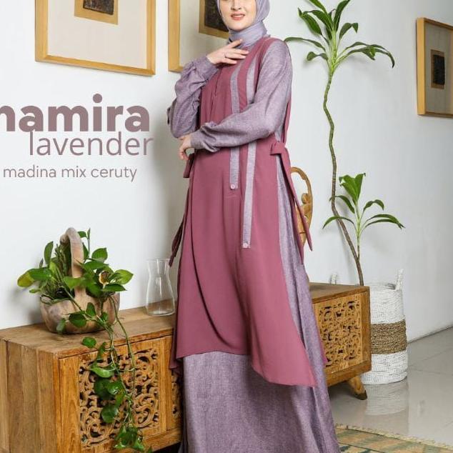 Namira Dress Madina Mix Ceruty A Line Busui Friendly
