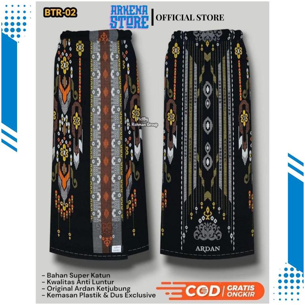 Sarung Ardan Songket Kembang Gunungan Hitam Print SP Best Seller