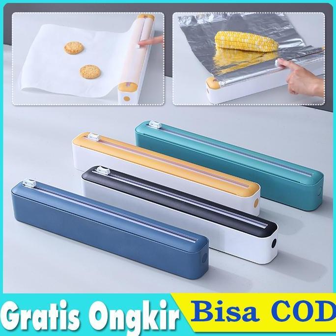 SWALLOWTAIL Alat Pemotong Plastik Wrapping Makanan Cling Wrap Dispenser Cutter