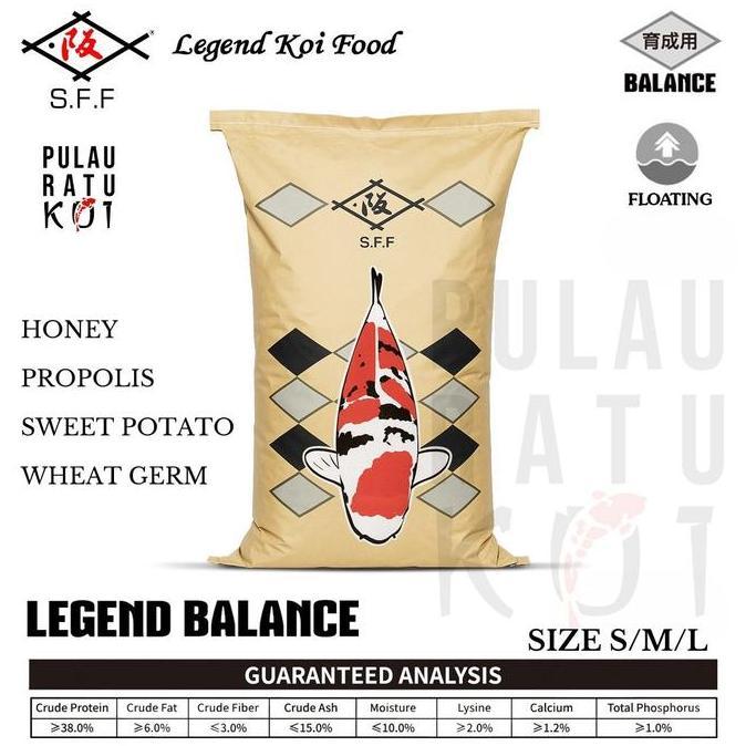 SAKAI FISH FARM LEGEND KOI FOOD BALANCE PAKAN KOI | PELET PRE DIGESTION PAKAN IKAN KOI GROWTH & HEAL