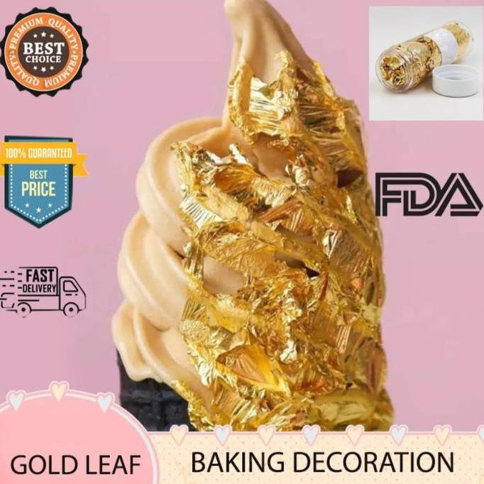 Disc- Gold Leaf Jumbo Botol Gold Sheet Leaf Paper Kertas
