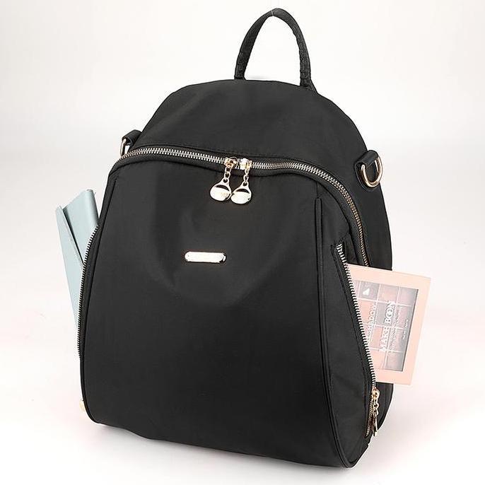 Donna- Tas Ransel Nita - Jimiuer 7166 Import Terproof Hitam Black Tas Hitam
