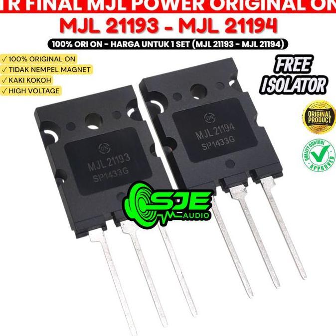 TR TRANSISTOR FINAL MJL21193 MJL21194 ORIGINAL ON MJL 21193 MJL 21194 ASLI ORI ON SEMICONDUCTOR SET