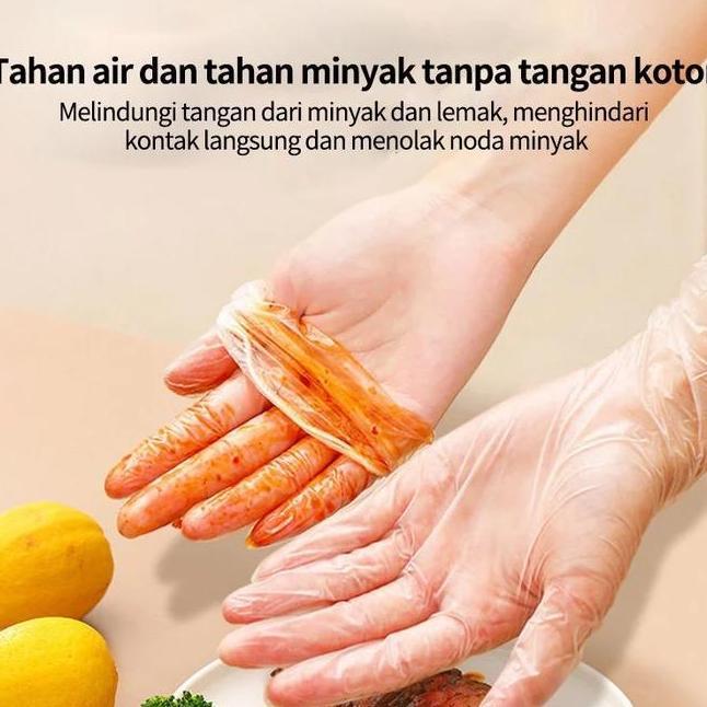 100Pcs Sarung Tangan Nitril Medis Ukuran Sml Sarung Tangan Lateks Transparan Tahan Minyak Tebal Dan 