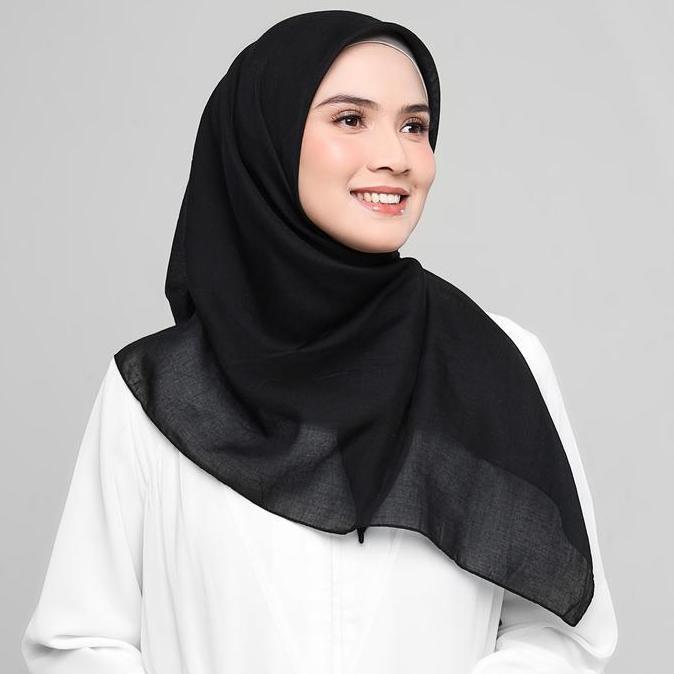 Veil- [Mid Year ] Elzatta Hijab Kerudung Scarf Square Jilbab Segi Empat Polos Obelia Samida Nita Mus