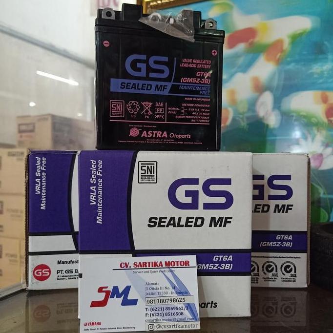 Aki/Battery Mio Lama Gs Gt6A Harga Khusus