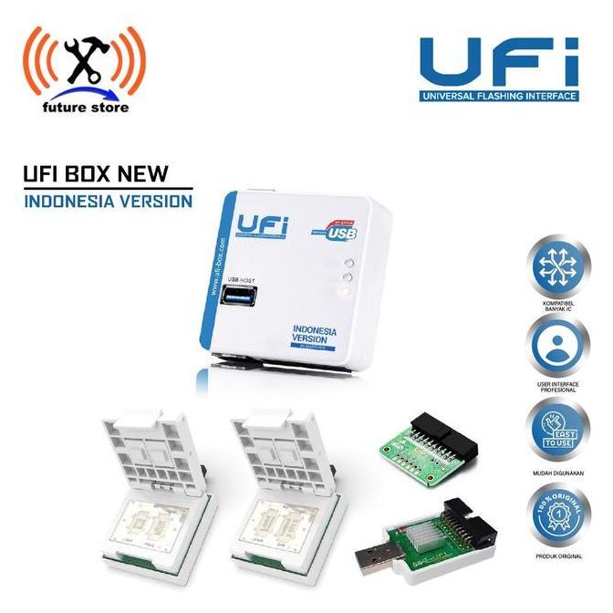 7kadachici - ufi box new fullsert white 2 in 1 emmc indonesia version perlengkapan lengkap dengan sm