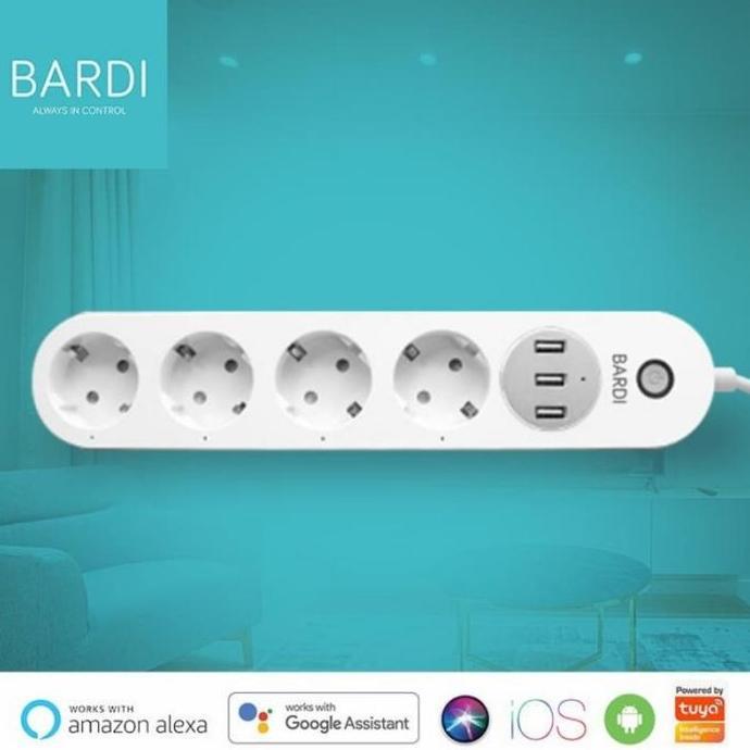 TERMURAH - bardi smart extension power strip smart stop kontak WiFi Original