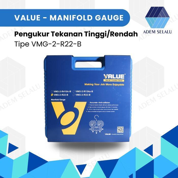 MANIFOLD SET R22 VALUE VMG-2-R22-B | TESTING MANIFOLD |ANALYZER AC ORIGINAL DAN TERPERCAYA