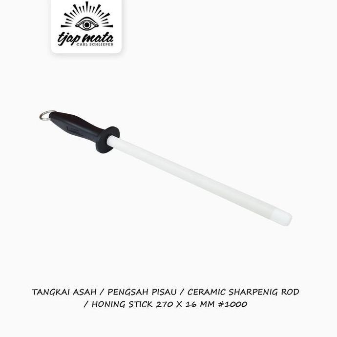 TJAP MATA / CAP MATA Tangkai Asah / Pengasah Pisau, Ceramic Sharpening Rod / Honing Stick, Double Gr