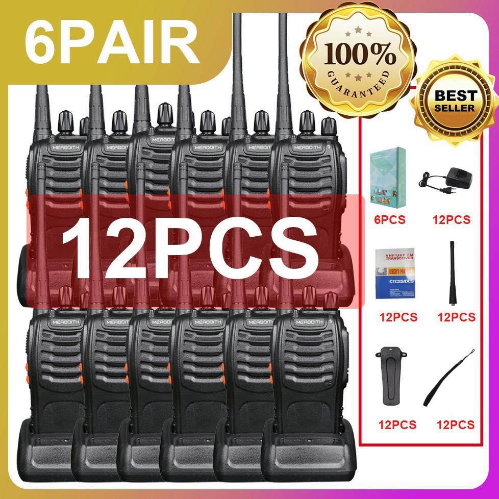 HT Handy Talky MERODITH-888S Radio Komunikasi Uhf Walky Talky 12 units Walkie talkie