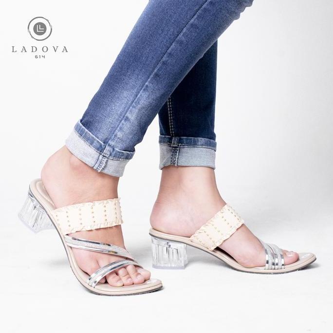 Shoes- Ladova Sandal Hak Kaca Nita Heels Tali Jelly Party Sofiya / Tinggi 5Cm 36/40 Hitam