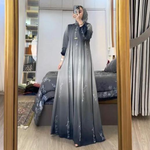 best seller maharanie - wenda gamis set hijab ceruty full furing wanita free hijab kekinian terbaru