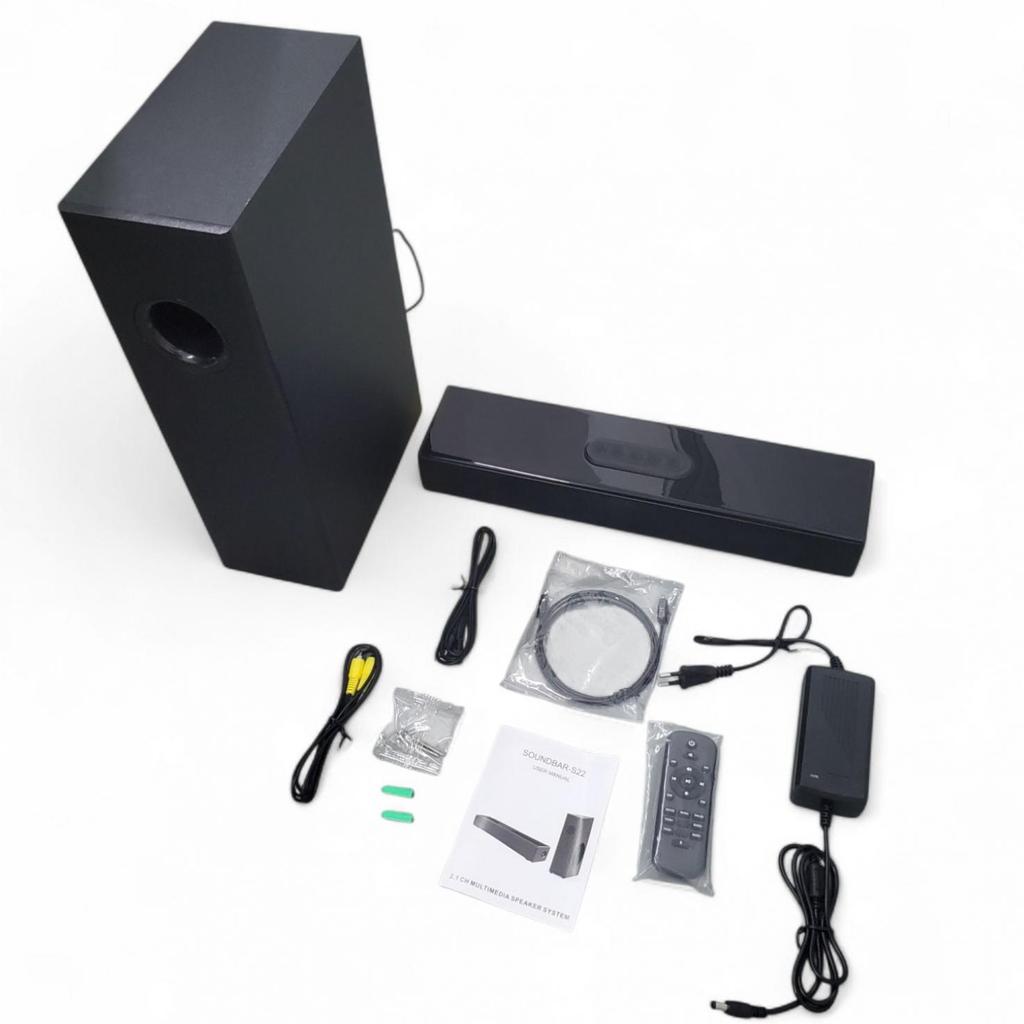 KLW Soundbar Bluetooth Active Speaker Stereo Bass Subwoofer 80W - S22