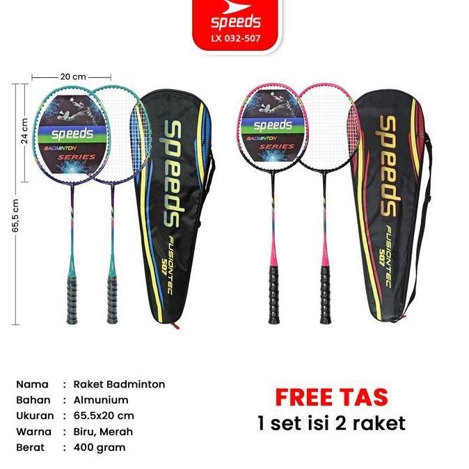 SPEEDS Raket Badminton Bulu Tangkis Olahraga Badminton Racket Badminton Berkualitas Murah Free Tas 0