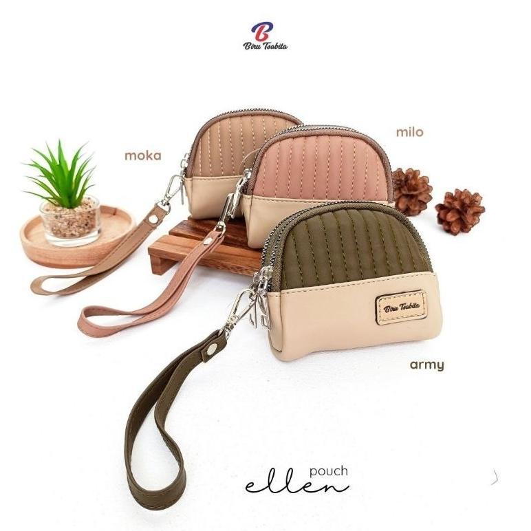 ready stock by shana _ pouch ellen by biru tsabita / dompet koin ellen biru tsabita / pouch ellen bi